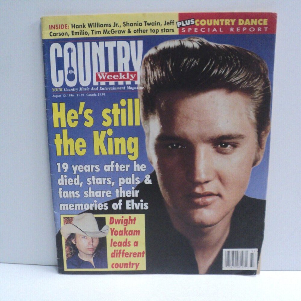Country Weekly Magazine August 1996 Elvis On Cover He's Still the King Vintage
